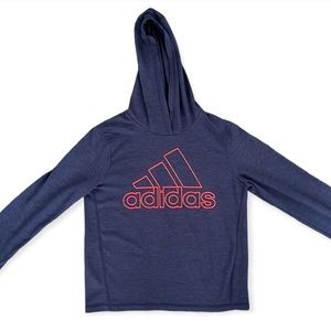 Adidas Hoodie Sweatshirt Navy Neon Orange Atheisure Athletic Sweater Size S (8)
